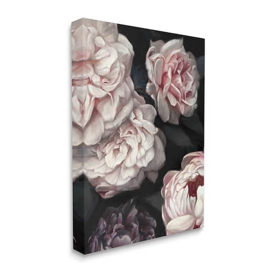 Stupell Industries Clustered Pink and White Florals Elegant Flowers Canvas Wall Art